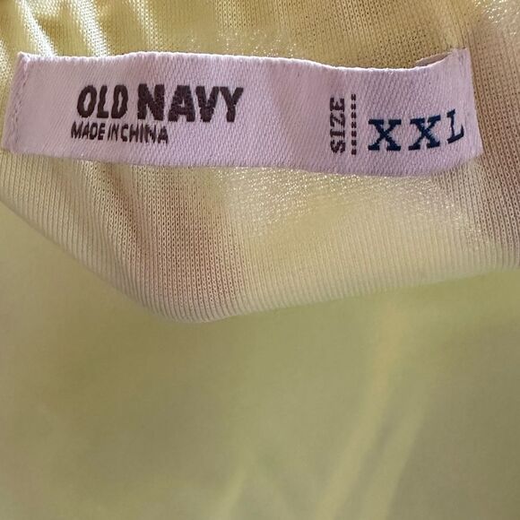 Old Navy Neon Yellow Floral Cami Boho Sundress Summer Preppy Midi Flowy Dress - Picture 5 of 5